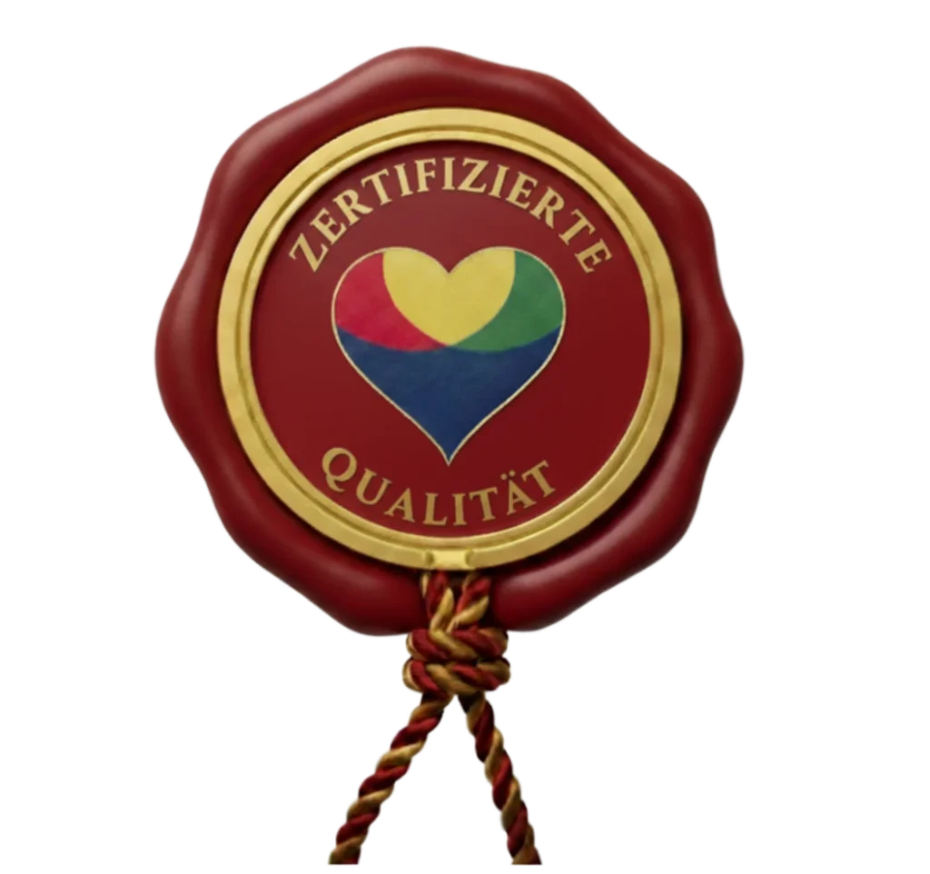 Siegel mit den Worten "Zertifizierte Qualität"